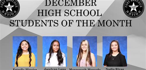 HS December Students of the Month